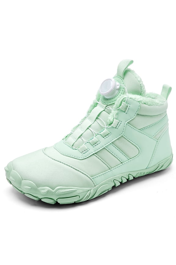 Barefoot Shoes Mens Womens Winter Warm Wide Toe Box Minimalist Zero Drop Outdoor Sole High-top Walking Shoes Snow Boots