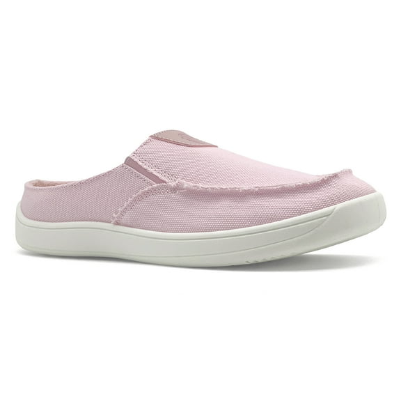 Barefoot Shoes Wide Toe Box Canvas Mules for Women with Fleece Comfortable Slip on Indoor Outdoor House Slippers