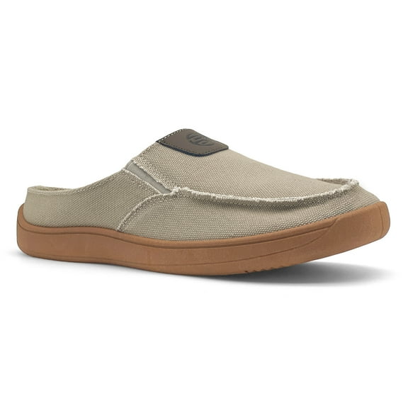 Barefoot Shoes Wide Toe Box Canvas Mules for Women with Fleece Comfortable Slip on Indoor Outdoor House Slippers