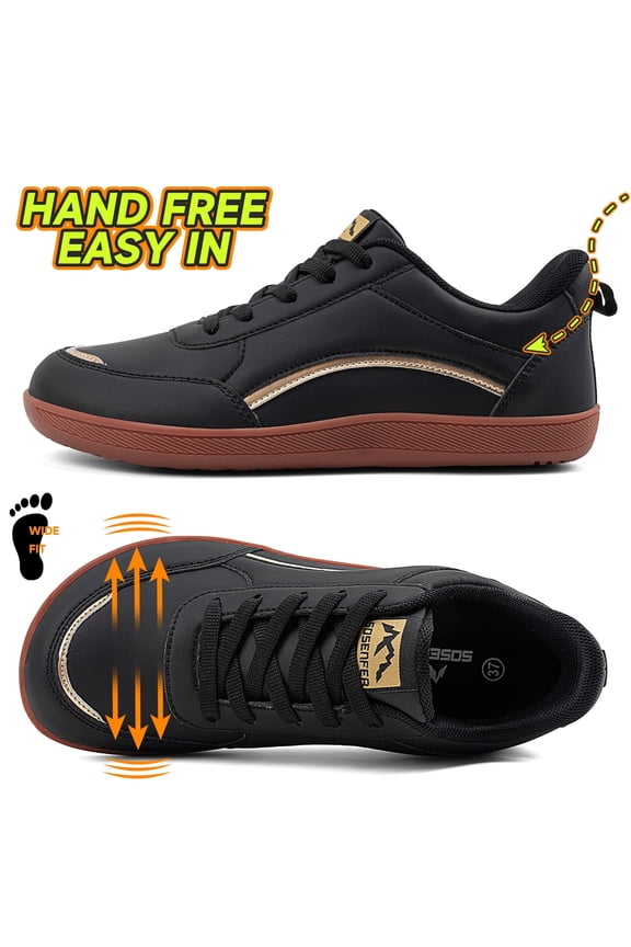 Hands-Free Slip-On Wide Toe Box Barefoot Sneakers - Women's Zero Drop Walking Shoes
