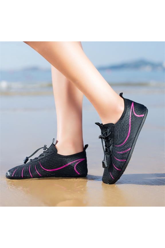 Barefoot Shoes for Women Lightweight Flexible Breathable Non-Slip Wide Toe Box Barefoot Walking Hiking Water Shoes for Beach Pool Swim Outdoor Use,Hot Pink 38