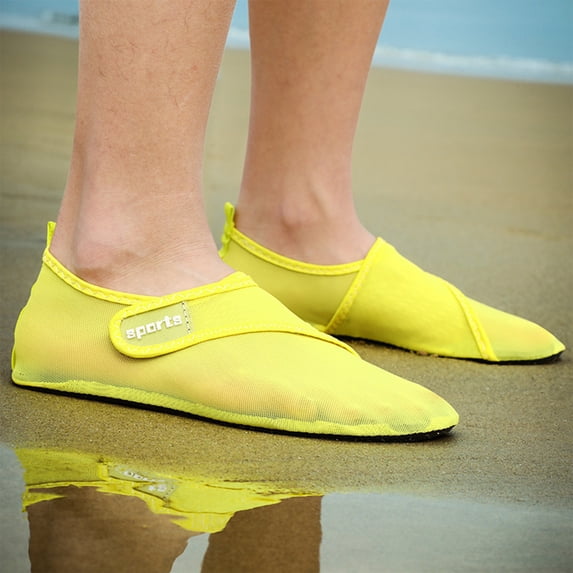 Barefoot Shoes for Women Lightweight Hiking Sneakers with Wide Toe Box Non-Slip Rubber Sole Breathable Mesh Upper Flexible Thin Sole Minimalist Athletic Footwear for,Yellow 43