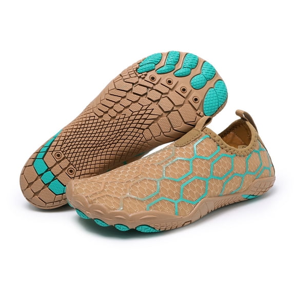 Barefoot Shoes for Women Lightweight Non-Slip Grounding Barefoot Footwear with Wide Toe Box Breathable Flexible Sole Women’s Hiking Trail Running Water Everyday Outdoor Shoes,Khaki 41