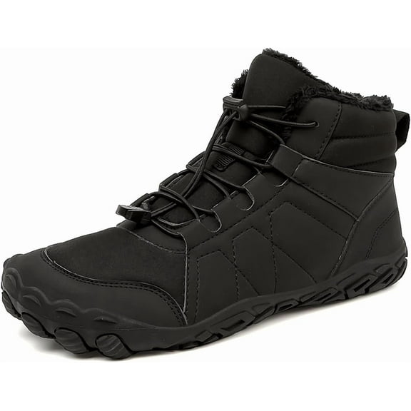 Barefoot Shoes Women Men Winter Minimalist Wide Toe Box Trail Padded Warm Casual Hiking Shoes Cotton Snow Boots Sneakers
