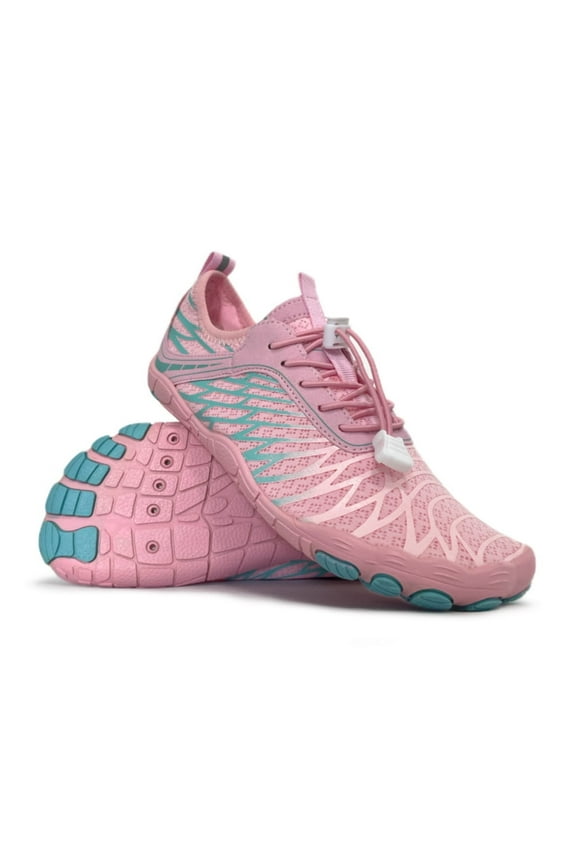 Barefoot Shoes for Women, Quick Dry Non-Slip Aqua Swim Shoes, Breathable Slip-on Beach Wide Toe Water Shoes, Lightweight Barefoot Womens for Walking, Fishing, Surfing, Yoga