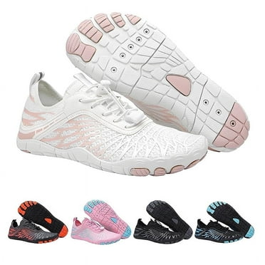Barefoot Shoes for Women, Quick Dry Non-Slip Aqua Swim Shoes, Breathable Slip-on Beach Wide Toe Water Shoes, Lightweight Barefoot Womens for Walking, Fishing, Surfing, Yoga