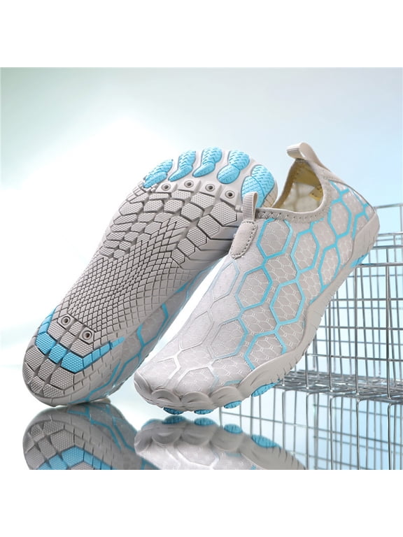 Barefoot Shoes for Women Zero Drop Wide Toe Box Non-Slip Water-Resistant Athletic Footwear for Grounding Hiking Trail Running Outdoor Fitness Lightweight Breathable Comfort Sneakers,Light Gray 37
