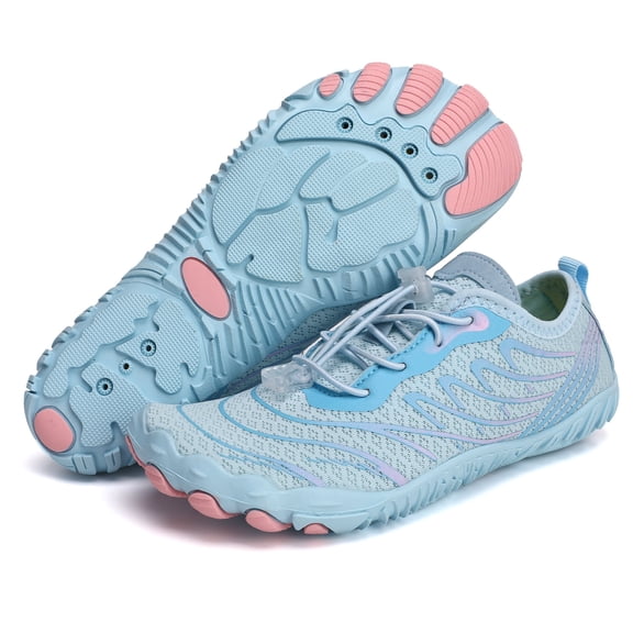 Barefoot Shoes for Women, Women's Water Shoes, Wide Toe Box Slip on Dynamic Non-Slip Outsole Breathable Barefoot Shoes Water Active Beach Shoes