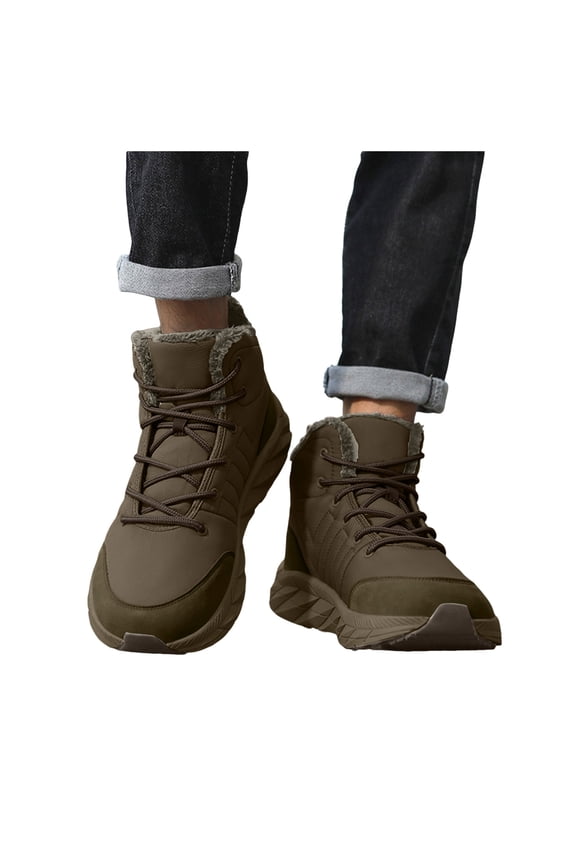 Barefoot Snow Boots Women Men Winter Thermal Fleece Lined Platform Hiking Ankle Booties Waterproof Non Slip Short Boots