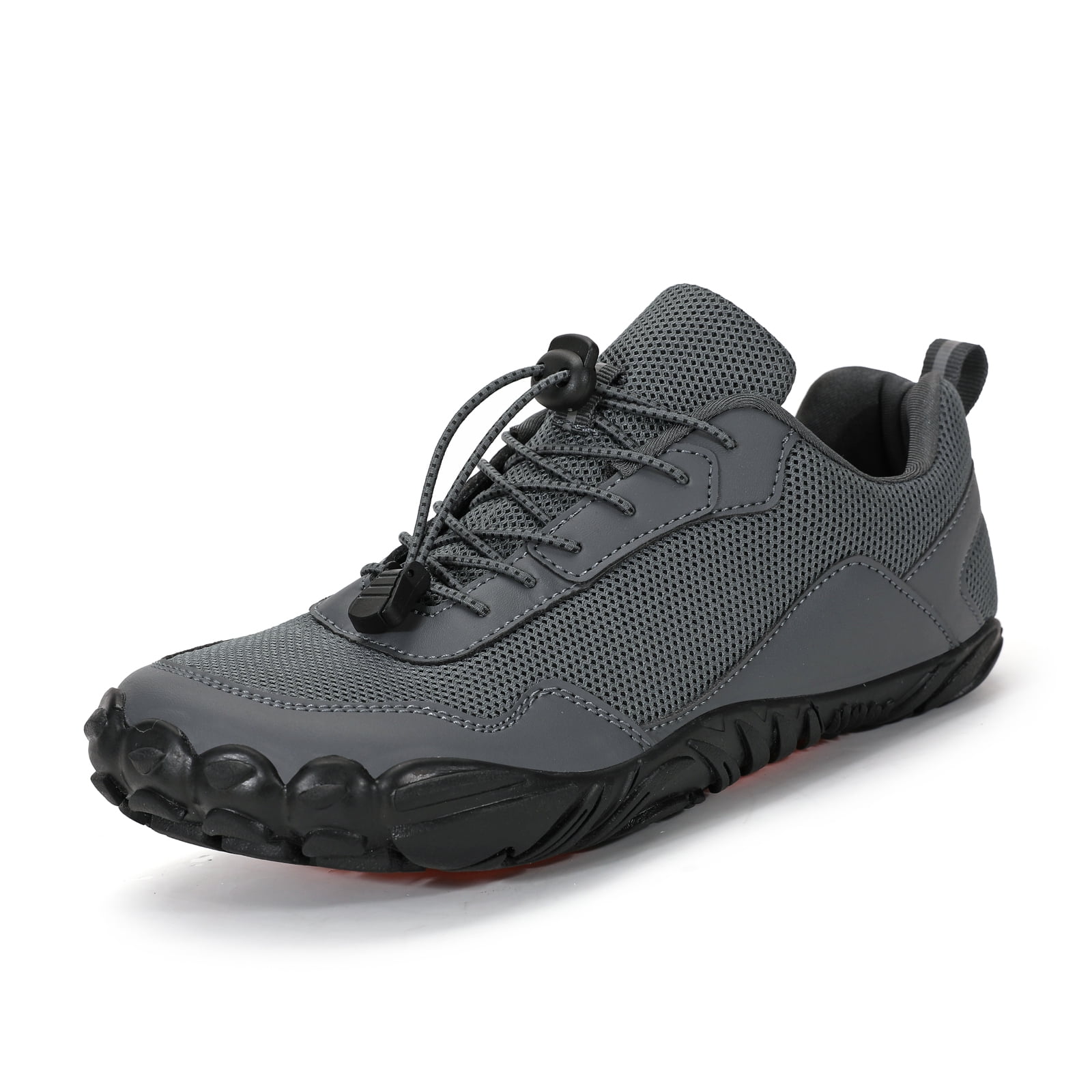Barefoot Water Shoes Mens Trail Runner Wide Toe Box Hiking Shoes Minimalist Zero Drop Sole Quick Dry Water Sports Sneakers Dark Gray 45