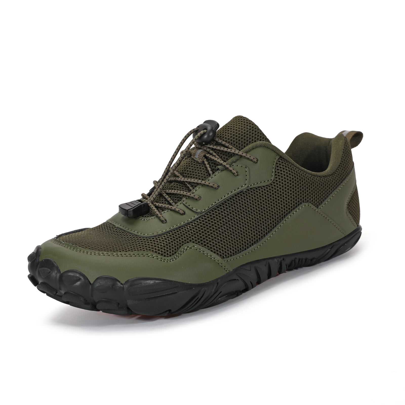 Barefoot Water Shoes Mens Trail Runner Wide Toe Box Hiking Shoes Minimalist Zero Drop Sole Quick Dry Water Sports Sneakers Dark Green 44