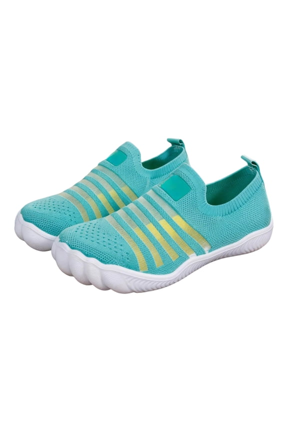 Barefoot Water Shoes Women Athletic Workout Gym Beach Swim Sneakers Travel Pool Sand Quick Drying Running Non Slip Slip on Footwear Green Size 9