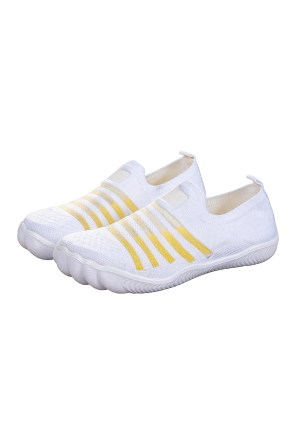 Barefoot Water Shoes Women Athletic Workout Gym Beach Swim Sneakers Travel Pool Sand Quick Drying Running Non Slip Slip on Footwear White Size 6