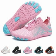 JINGYUN Barefoot Water Shoes for Women & Men - Wide Toe Box, Non-Slip Hiking & Swim Shoes - Breathable Fast-Drying for Beach, Pool, Aqua Running - 2025 Waterproof Barefoot Design