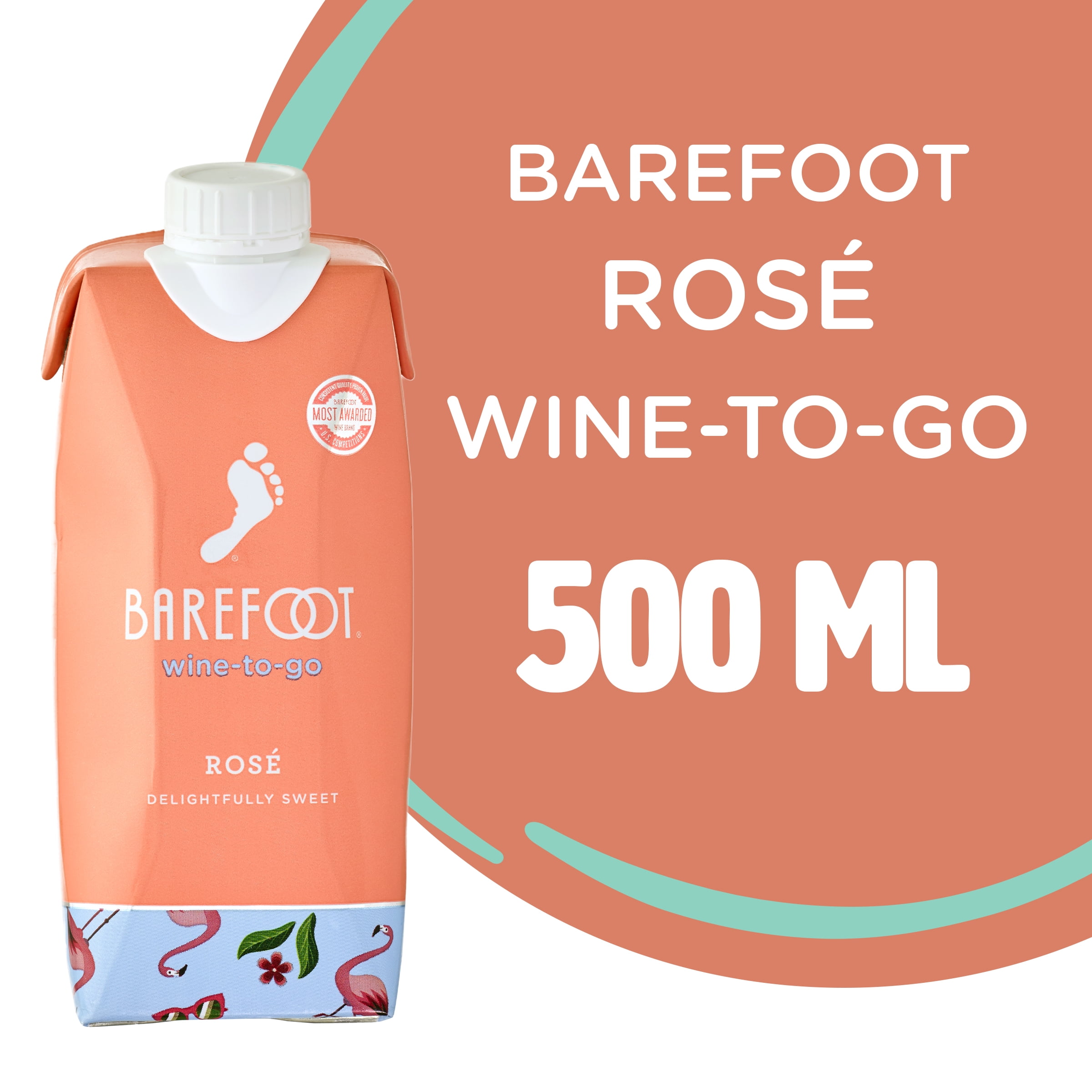 Barefoot Wine To Go Rose Wine, 500ml Carton