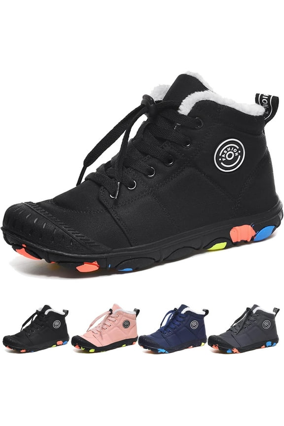 Barefoot Winter Boots Kids Waterproof Winter Footwear Barefoot Shoes Hiking Footwear Wide Toe Box Boots