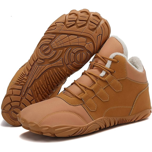 Barefoot Womens Winter Boots, Non-Slip Walking Snow Boots for Men Waterproof Hiking Shoes Outdoor