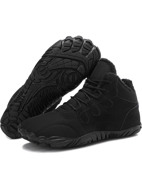 Barefoot Womens Winter Boots, Non-Slip Walking Snow Boots for Men Waterproof Hiking Shoes Outdoor