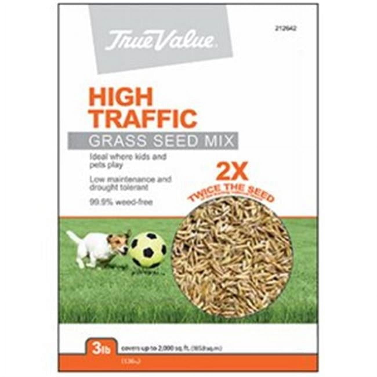 Barenbrug USA 212642 3 lbs True Value High Traffic Grass Seed
