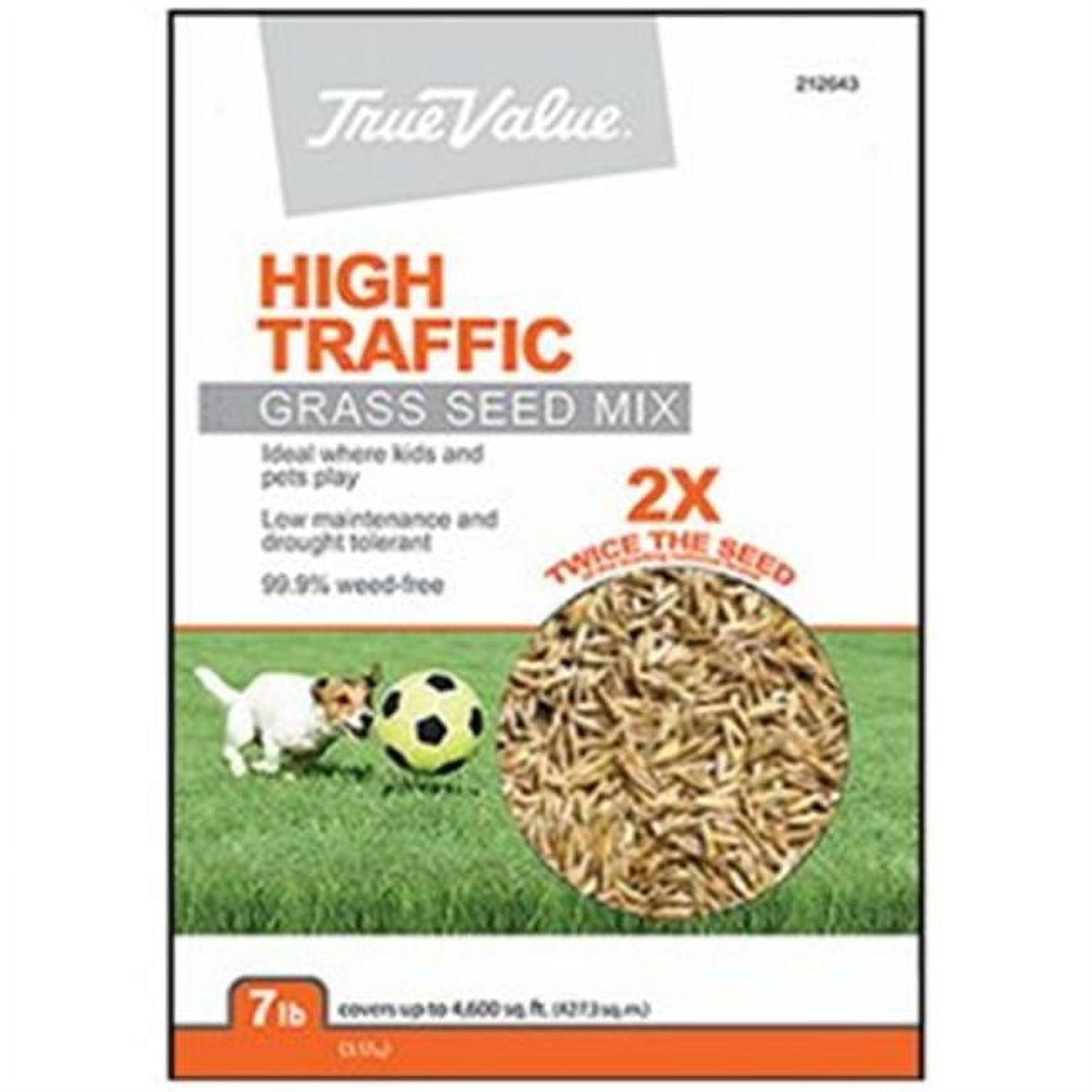 Barenbrug USA 212643 7 lbs True Value High Traffic Grass Seed