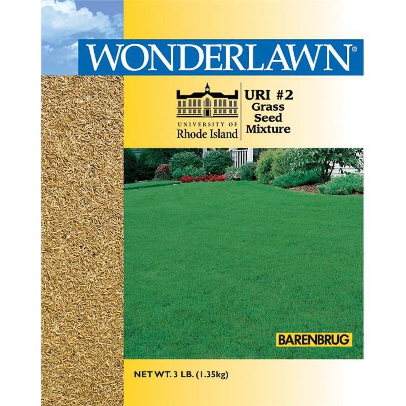 Barenbrug 3 lb Wonderlawn Mixed Full Sun/Light Shade Grass Seed Winter Tolerant Perennial Rye