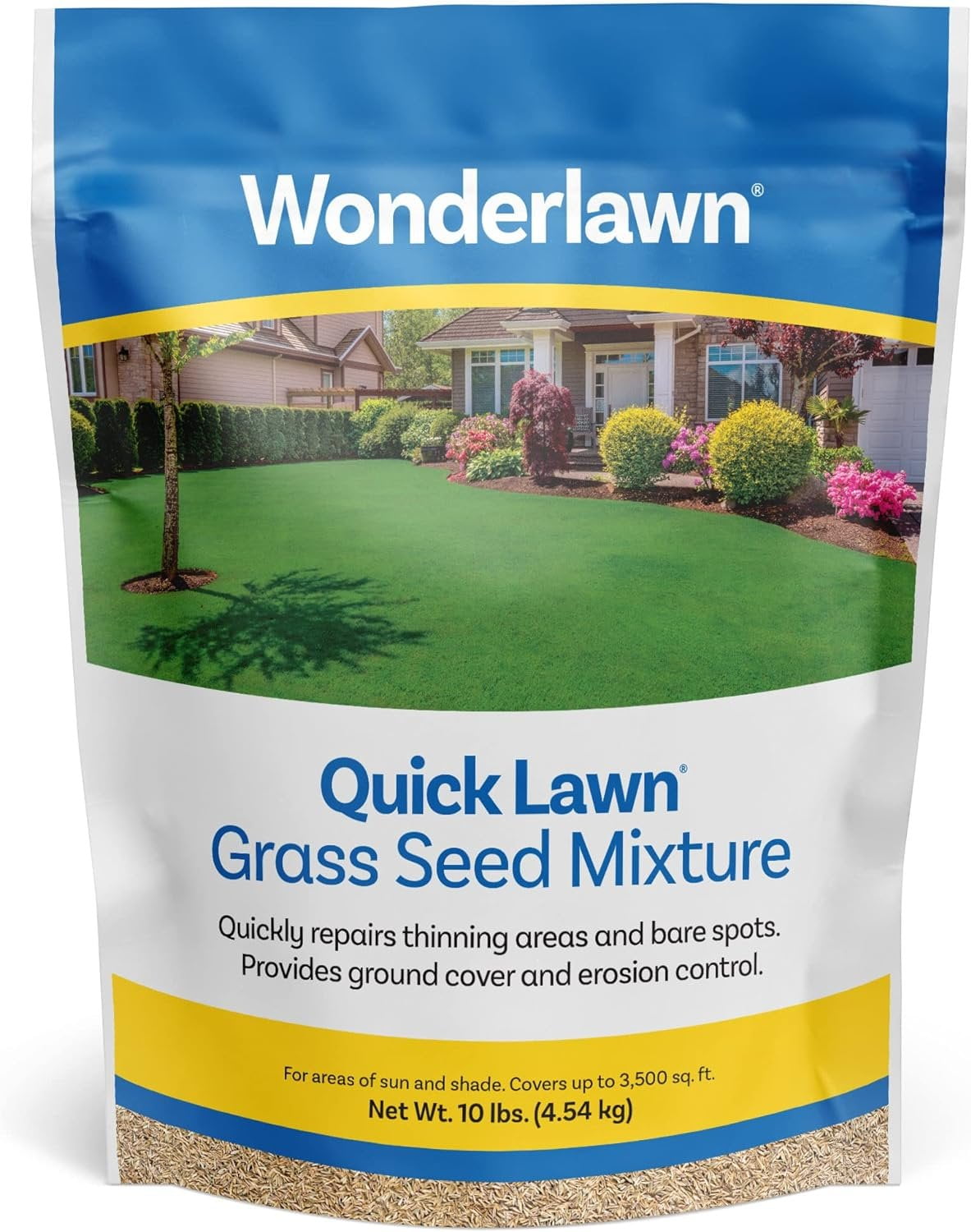 Barenbrug Wonderlawn Quicklawn Grass Seed Mix for Lawn Care and Landscaping, 10 lbs. Bag