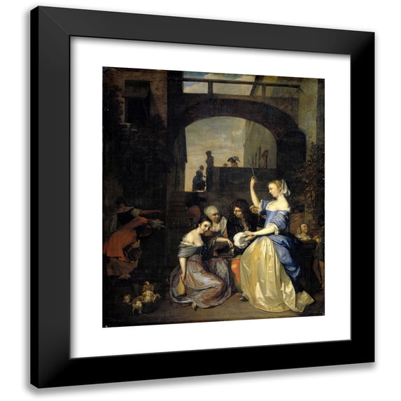 Barend Graat 12x14 Black Modern Framed Museum Art Print Titled - The Prodigal Son (1661)