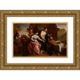 thumbnail image 1 of Barend Graat 24x17 Gold Ornate Framed and Double Matted Museum Art Print Titled - Allegory of Care in the Old Men's and Women's Hospital (1685), 1 of 4