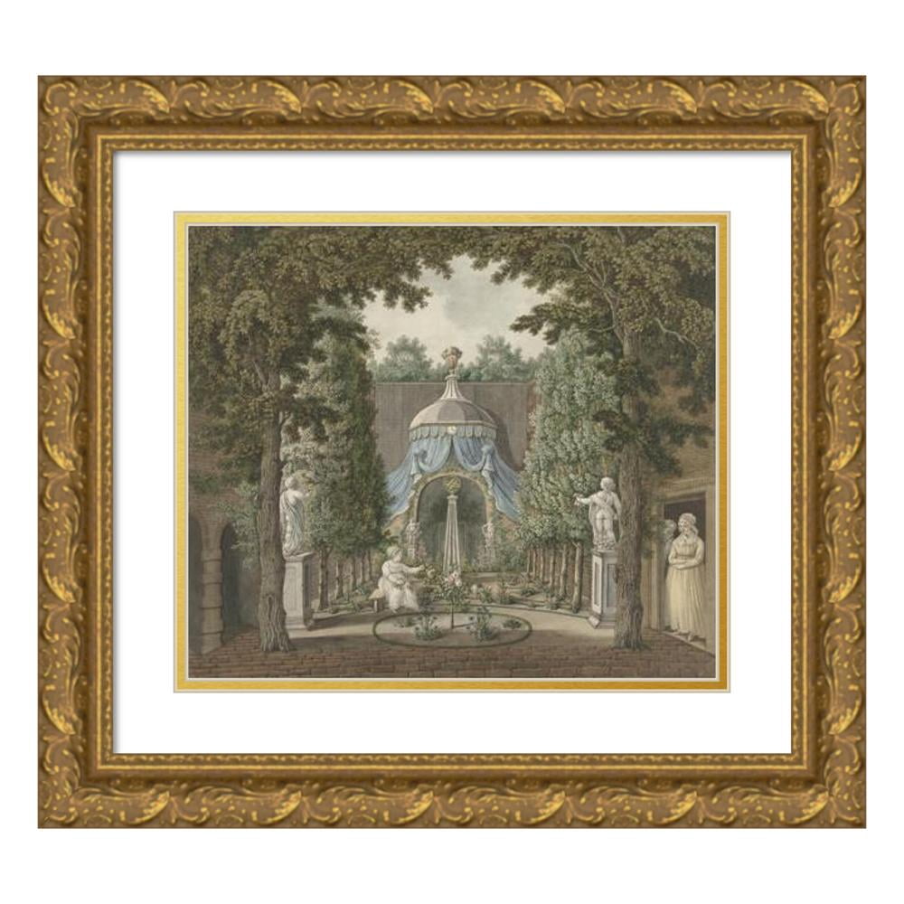 Barend Hendrik Thier 22x20 Black Ornate Framed Double Matted