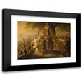 thumbnail image 1 of Barend Wijnveld 18x14 Black Modern Framed Museum Art Print Titled - Brinio as Leader of the Canine Fats Raised on the Shield, Anno 70 (1835-1897), 1 of 5