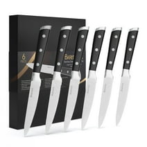 Barenthal Steak Knives Set of 6, German Stainless Steel Serrated Steak Knives with Velvet-Lined Storage Case