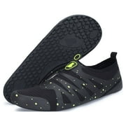 Barerun Aqua Socks for Women Men Barefoot Swim Surf Beach Yoga Water Shoes Blackfire 14-15 Women 12-13 Men