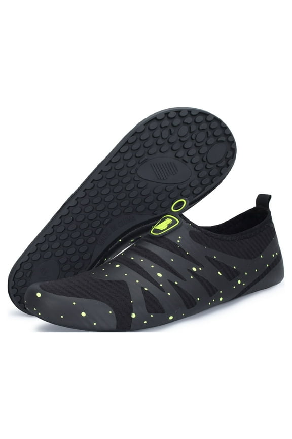 Aqua Socks for Women Men Barefoot Swim Surf Beach Yoga Water Shoes Blackfire 14-15 Women 12-13 Men