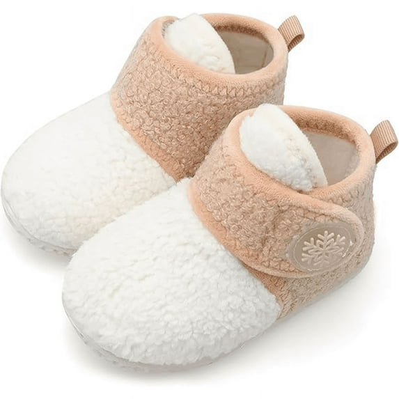 Barerun Baby Booties Girls Boys Infant Slippers First Walkers Shoes Warm Socks Newborn Crib Shoes 3.5-4