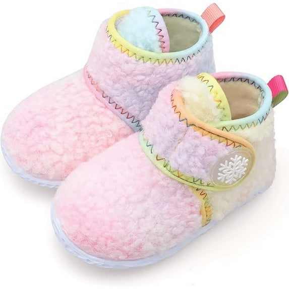Barerun Baby Booties Girls Boys Infant Slippers First Walkers Shoes Warm Socks Newborn Crib Shoes 3.5-4