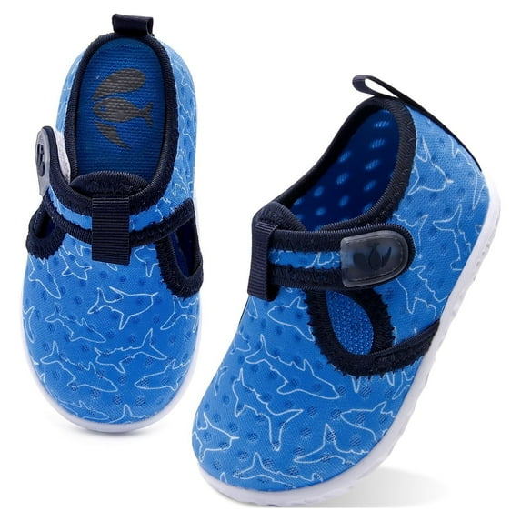 Barerun Baby Boys Girls Swim Pool Water Shoes Kids Barefoot Beach Walking Sandals Athletic Sneakers Blue Shark Infant