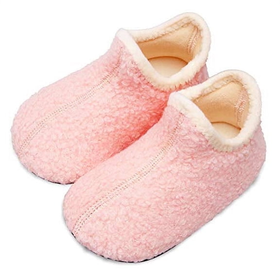 Barerun House Home Shoes for Baby Boys Girls Non-slip Slippers Pink 13-13.5