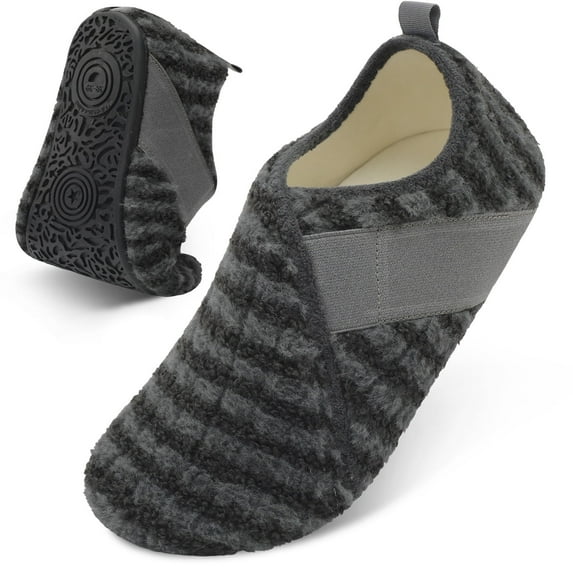 Barerun House Slippers for Women with Rubber Sole Comfy Furry Bedroom Slippers