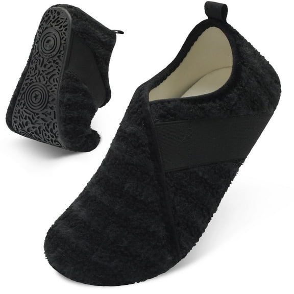 Barerun House Slippers for Women with Rubber Sole Comfy Furry Bedroom Slippers