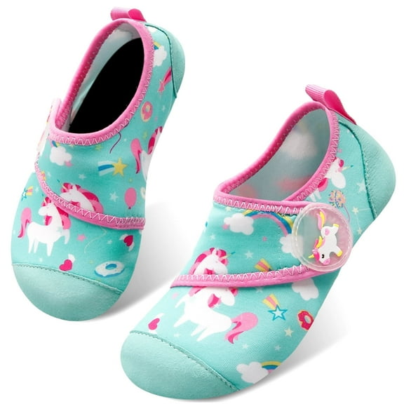 Barerun Kids Boys Girls Quick Dry Water Shoes Aqua Socks for Beach Swimming Pool Green 11-11.5 Little Kid