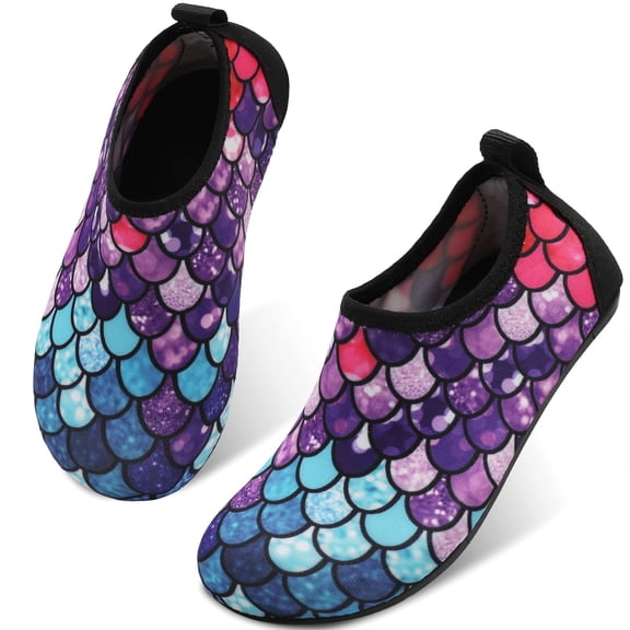 Barerun Kids Toddler Water Shoes Barefoot Quick-Dry Aqua Socks for Boys Girls Baby with Non-Slip Rubber Sole Purple 8-8.5 Toddler