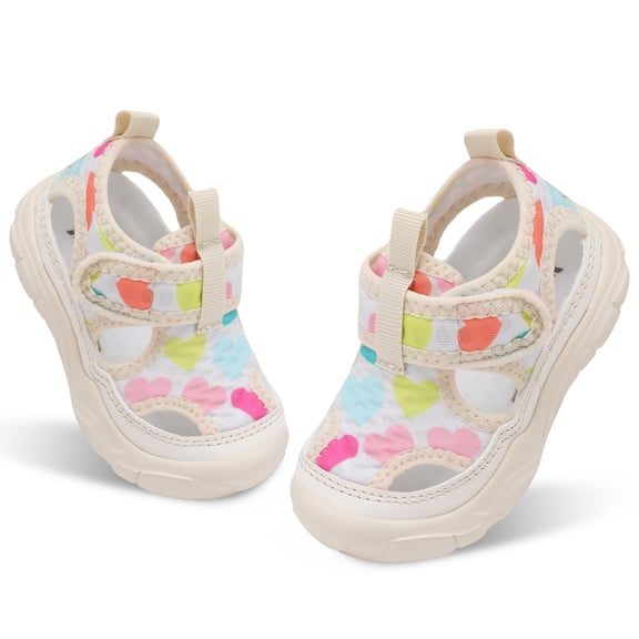 Barerun Toddler Girl Water Shoes Lightweight Breathable Athletic Slip-On Sneaker for Kids Outdoor Indoor