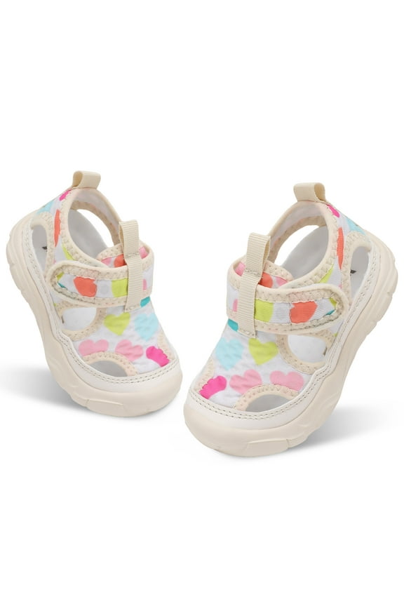 Toddler Girl Water Shoes Lightweight Breathable Athletic Slip-On Sneaker for Kids Outdoor Indoor