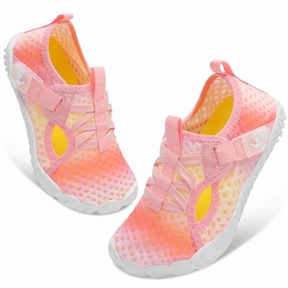Barerun Unisex Kids Water Shoes Quick-Dry Non Slip,Flats,Closed Toe,8 Toddler