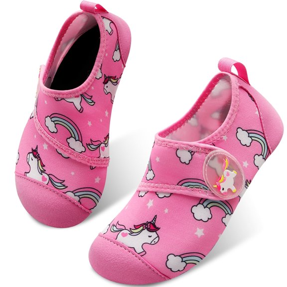 Barerun Kids Water Shoes Girls Boys Toddler Non-Slip Quick Dry Aqua Socks Beach Swim Walking Shoes Pink 2.5-3.5 Little Kid