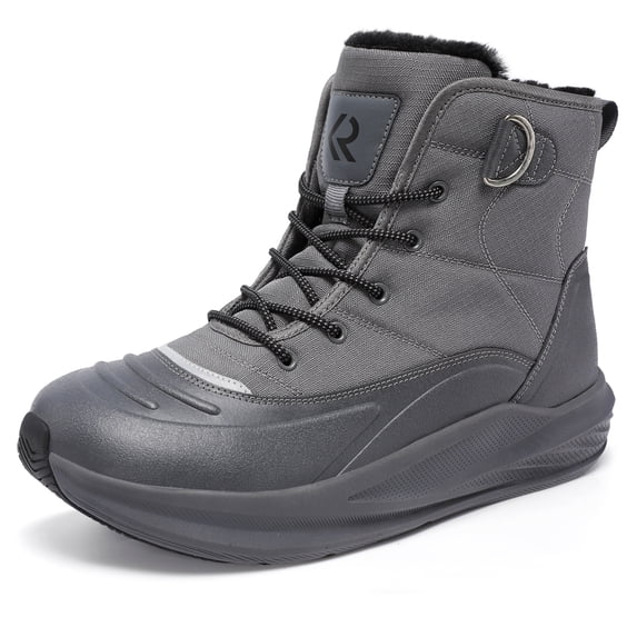 Men Waterproof Snow Boots Winter Ankle Wide Toe Box Work Boots