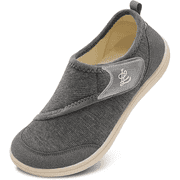 Barerun Mens Slippers Wide House Shoes Adjustable Diabetic Shoes Arthritis Swollen House Slippers Indoor Outdoor