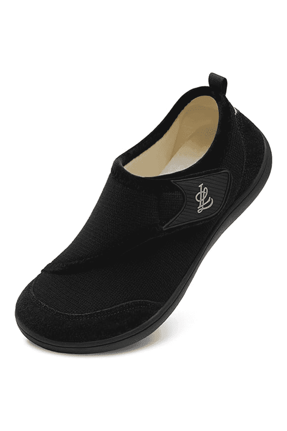 Men Diabetic Slippers Rubber Sole Adjustable Wide Indoor Outdoor House Shoes