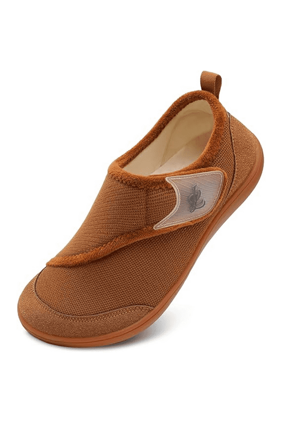 Men Diabetic Slippers Rubber Sole Adjustable Wide Indoor Outdoor House Shoes