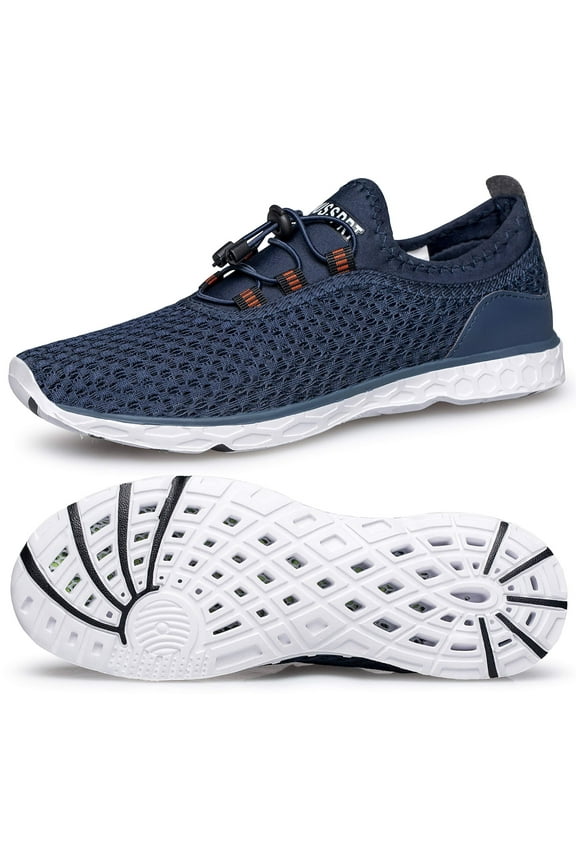 Mens Water Shoes Quick-Dry Aqua Socks Barefoot for Outdoor Beach Swim Surf Yoga Exercise Blackholes 4.5-5.5 3-4 Men